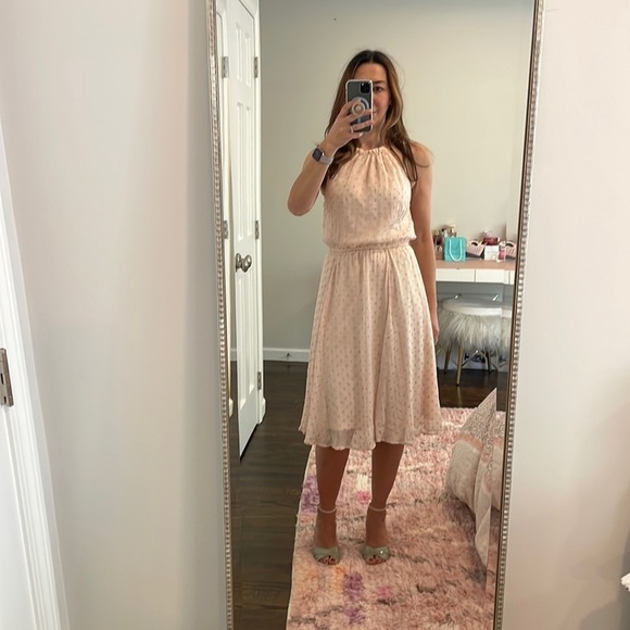 Plenty Tracy Reece Pink Metallic dot Dress - Picture 1 of 12